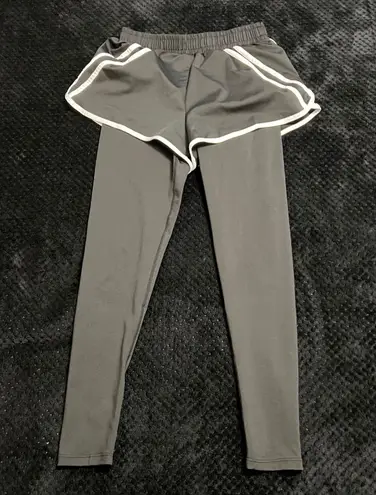 Two pieces set tracksuit bomber jacket sport set leggings shorts activewear mesh White Size M