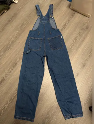 Unisex Vintage Blue Denim Overalls Size M