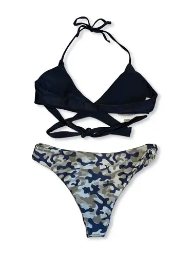 SheIn Black Tie Bikini & Camo Bottoms