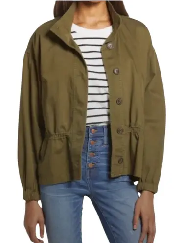 Madewell  Highbury Military Twill Jacket In Kale Green Army L