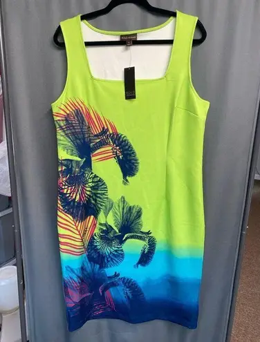 Bold Elements tropical sleeveless midi bomd A-line XL(b54 )