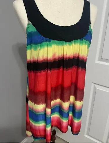 Promise Rainbow Striped Tank Top Red Size L