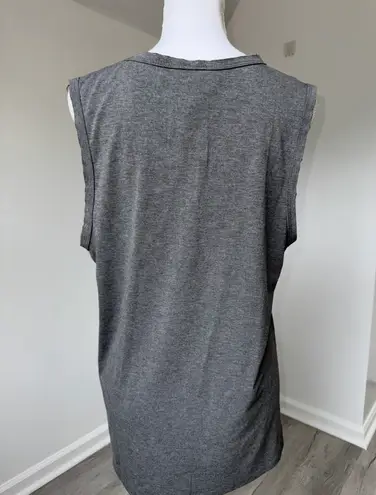 Vocal USA Studded Gray Sleeveless Tunic Tank Top X-Large XL Rocker Grunge Emo