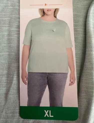 Orvis NWT Scoop Neck Pima Cotton Elbow Sleeve Top Sz XL 25β p2p