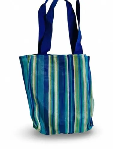 La Rue Mesh Tote Shopping Bag Blue