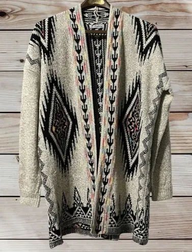 Desheng Cardigan Sweater Size Measurement Photos Cream Aztec/Western Open