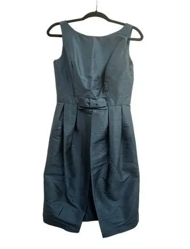 Alfred Sung  Midnight Blue Sleeveless  Cocktail Length Dress Double Skirt Size 8