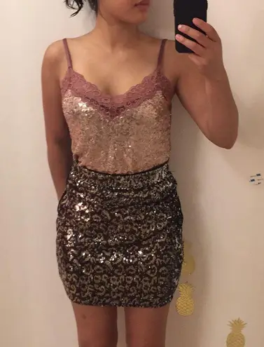 Intimissimi Sequin & lace camisole top. S