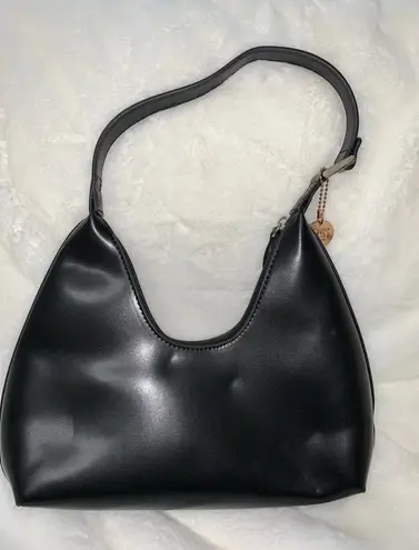 Petite Simone Women's Black Crescent Shoulder Bag Fashion Casual