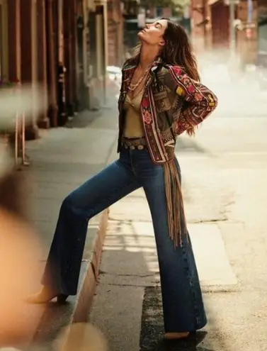 Johnny Was 💕 SASSON💕 Lumiere Wide Leg Jean ~ True Blue Rinse 26 NWT