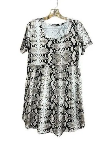 JODIFL Women's Snake Print Light Weight Short Dress
