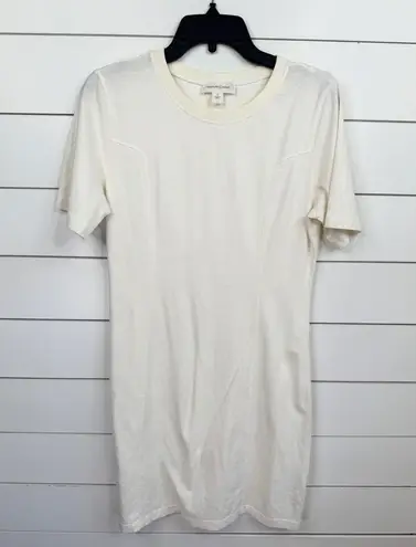 Treasure & Bond Womens T-shirt Dress Size S Cream Off-White Short Sleeve Casual