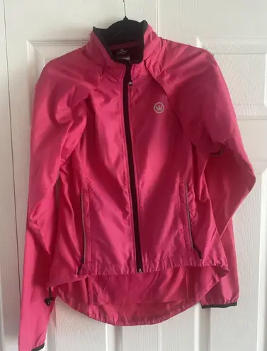 Canari Womens Large Pink Long Removable Sleeve Bike Jacket MTB CyclingJersey