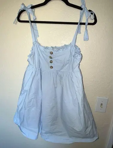 Urban Outfitters  100% Cotton Baby Blue Baby Doll Dress  SIZE LARGE