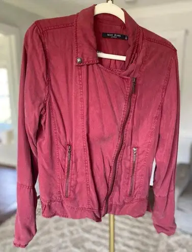 Max jeans Zip Moto Jacket Pockets Autumn Fall Winter City Streetwear Boho Travel