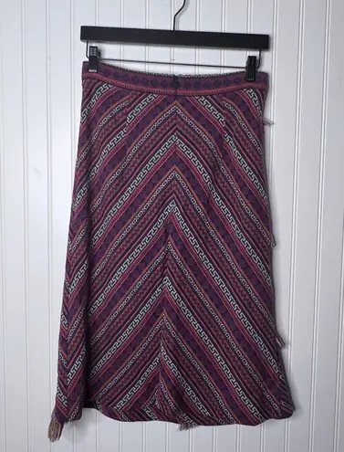 Tomorrow Fashion Boho Frayed Midi Skirt Multi Size 4