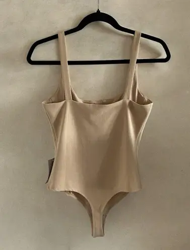 WAYF Corset Style Cupped Bodysuit Thong Beige/Tan