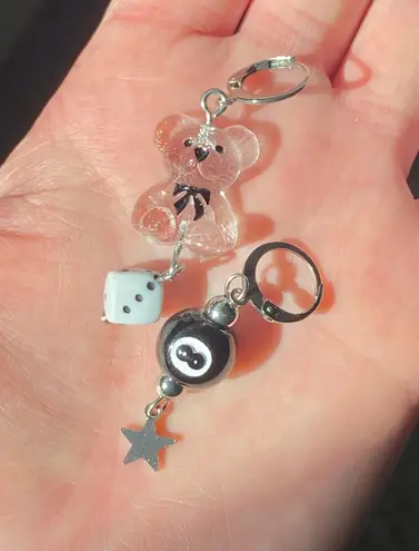 Handmade y2k retro kawaii funky style dangle earrings