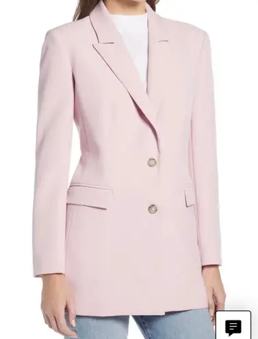 Revolve Baby Light Pink Oversized Slouchy Narrow Lapel Blazer