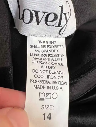 Lovely Floor Length Black Velvet Sleeveless Maxi Peekaboo Cutout New Size 14