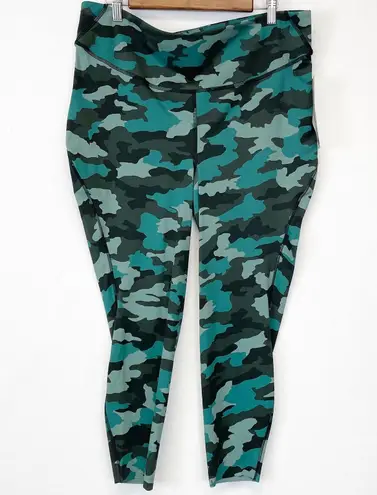 NEW Lululemon Base Pace High Rise Crop 25" Heritage 365 Camo Tidewater Teal 18 Green