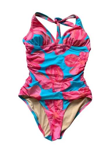 Haley and The Hound Vibrant Pink & Blue Floral Swimsuit M Size M