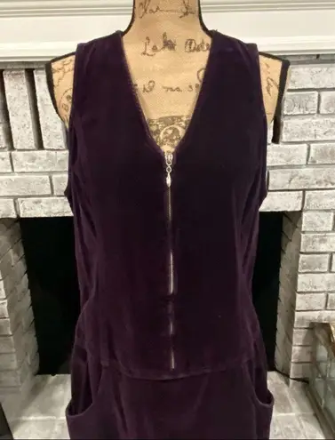 EXPRESS Vintage  purple velvet romper dress medium