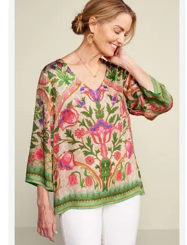 Soft Surroundings Size PL LP Large Petite Neriah Blouse Top Boho Floral - Image 3