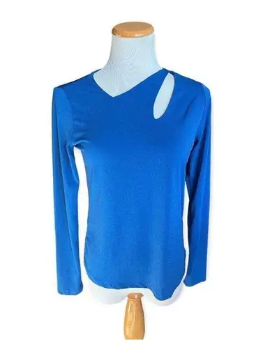 City Chic Womens Studio by JPR Cutout Royal Blue  Top - Sz S