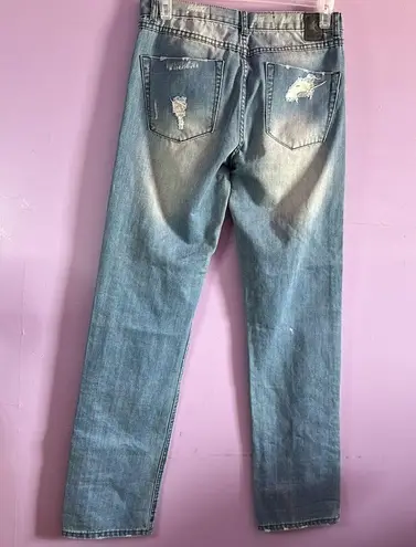 One Teaspoon  Light Blue Distressed Jeans Size 10 x 28