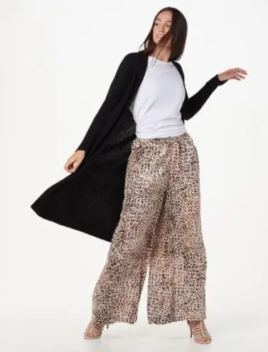 Haute Hippie TRIBE LILLIAN ANIMAL PRINT PULLON ELASTIC WAIST WIDE LEG PANTS XS
