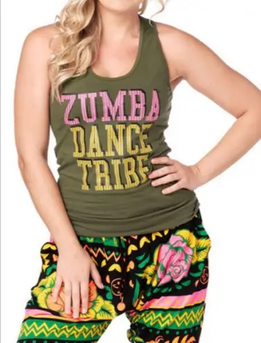 Zumba Seaweed Dance Tribe Racerback Tank Top