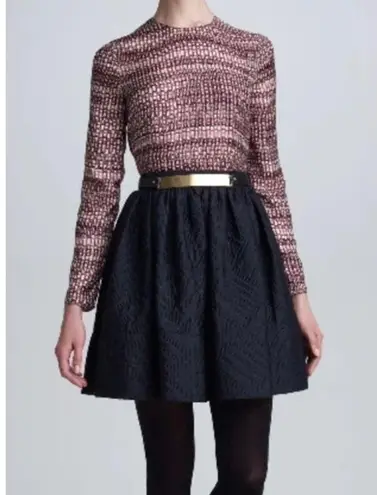 NWT AIKO Black Quilted Skater Skirt Small Dark Academia WhimsiGoth Luxury Fall