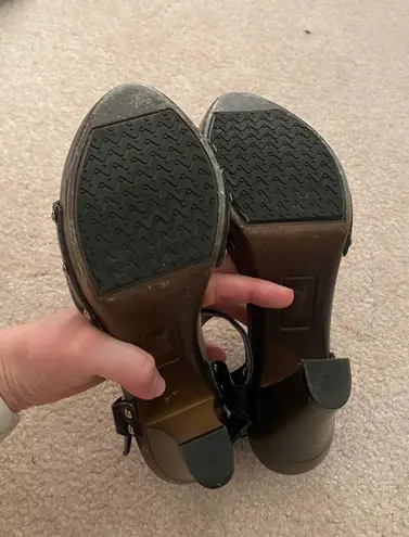 Black And Brown Studded Heels Size 8