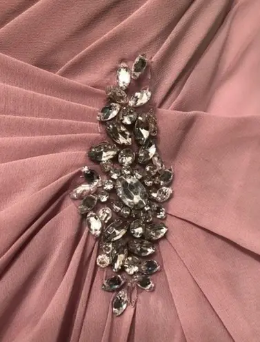 Alfred Angelo Sz 11 Dusty Pink Strapless Prom Dress