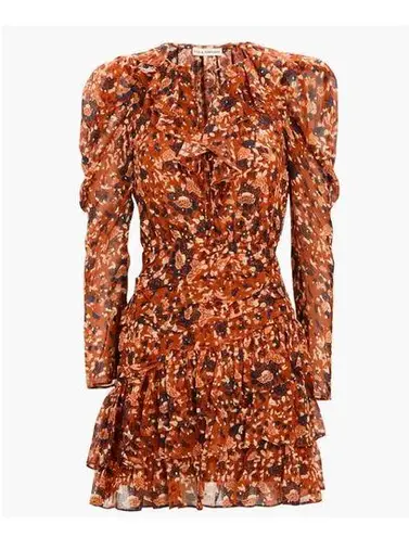 Ulla Johnson floral Long Sleeve silk dress
