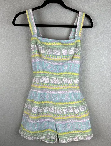 Vintage 1950s Rose Marie Reid Romper Playsuit Swimsuit Small Pastel Multicolor