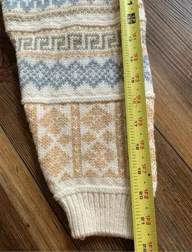 Cabin creek Vintage Striped NWT Beige Turtleneck Sweater Cottage Retro Size L