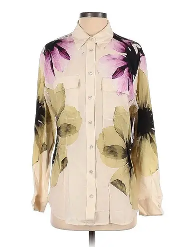 Equipment NWT Signature in Chalk Pink Digital Floral Silk Button Down Shirt S