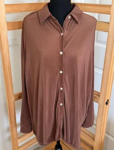 Johnston & Murphy Pleated Button-Front Shirt Brown