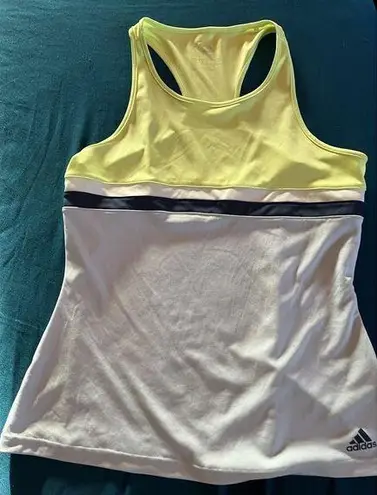 Adidas  Womens Tank Medium Multicolor Tennis Club Activewear Colorblock