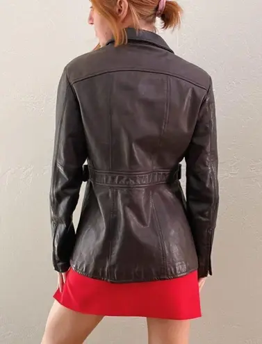 Banana Republic Vintage 1990's  100% Leather Zip Up Jacket