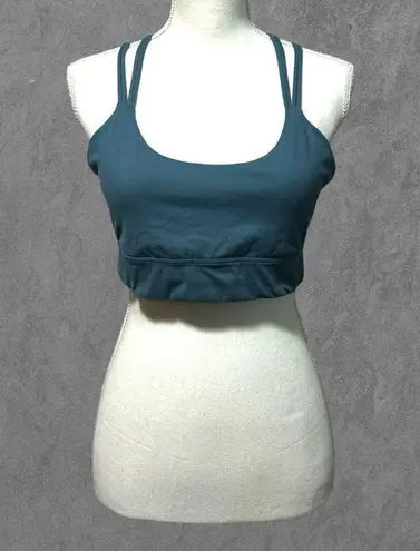 JoyLab | Strappy Twist Back Teal Padded Sports Bra Size L