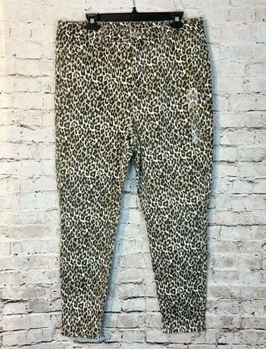 American Eagle  Leopard Curvy Super High Rise Jegging Next Level Stretch Size 18