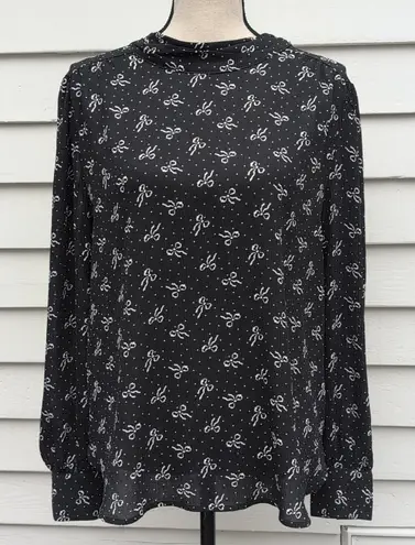 NWT  Bow Print Back Tie Blouse | Loft Bow Blouse - Image 1