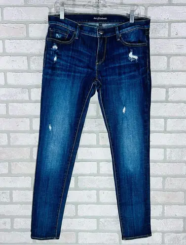 Driftwood Dark Blue Distressed Skinny Jeans Size 30