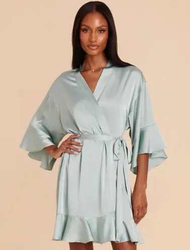 Birdy Grey Kenny Ruffle Satin Robe