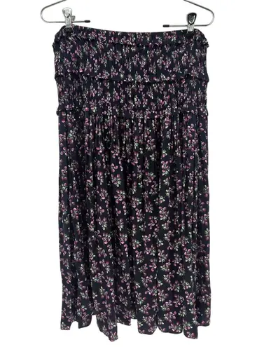 J. Crew Featherweight Twilight Berry Skirt Small Floral Casual Blue