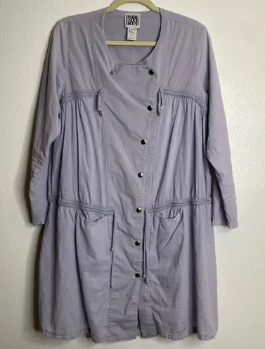 Prairie Underground Cotton Button Up Dress Lightweight Purple Size M Size M