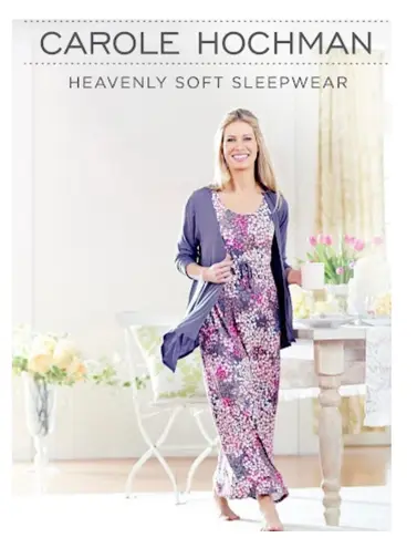 Carole Hochman Heavenly Soft Sleepwear - Gown w/pockets and Cardigan Set